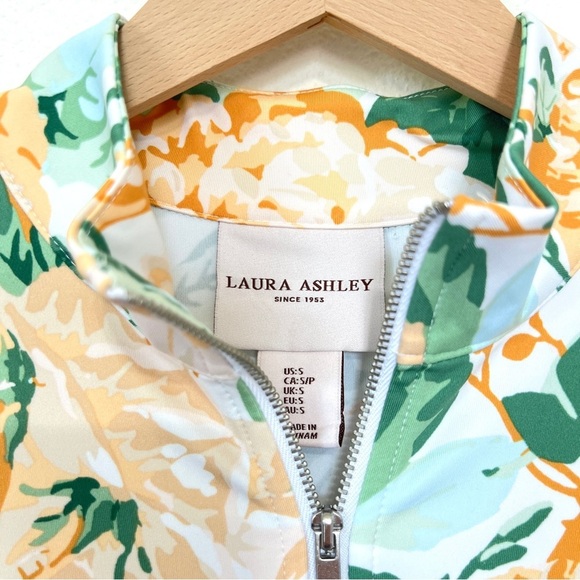 Laura Ashley Floral 1/4 Zip Pullover SPF 50 Long Sleeve Top Golf Tennis Small - Picture 4 of 13